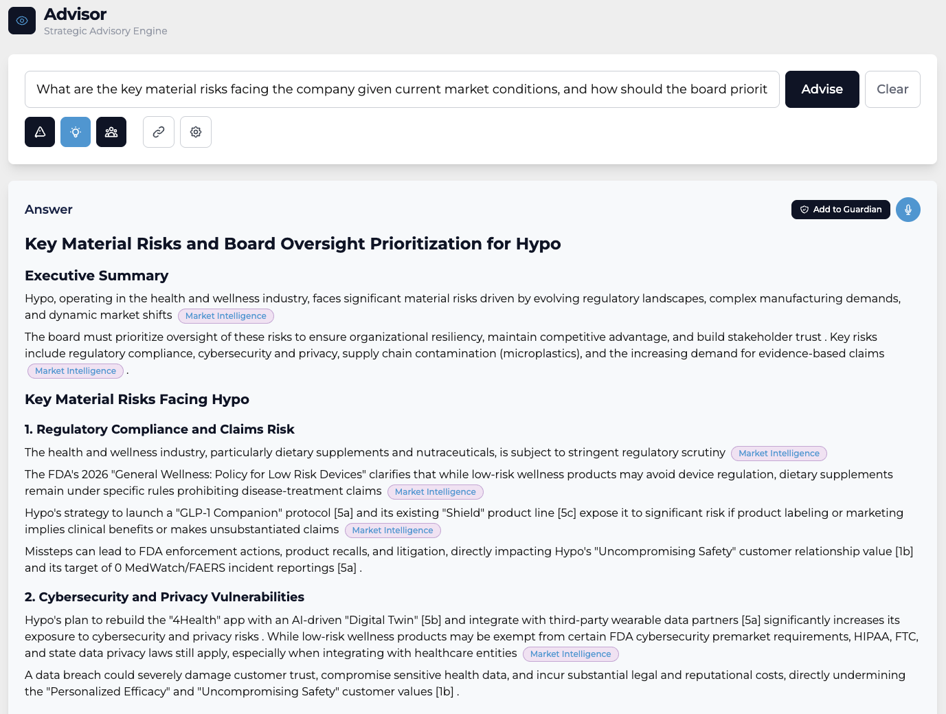 Board-Ready Strategic Intelligence