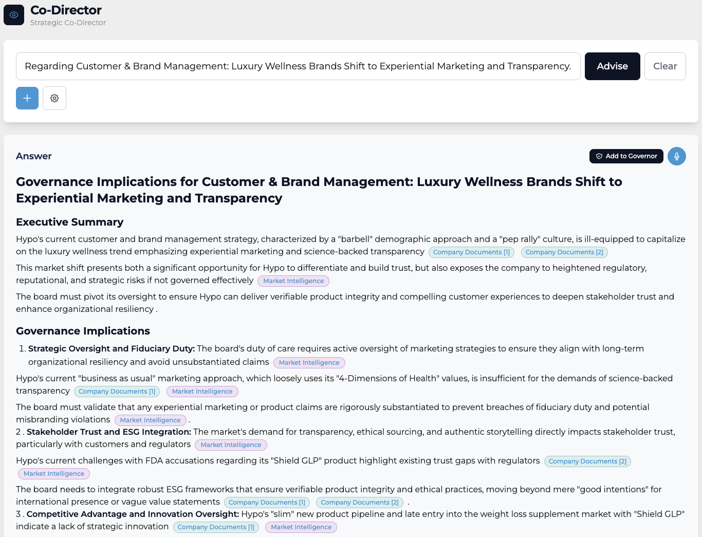 Board-Ready Strategic Intelligence